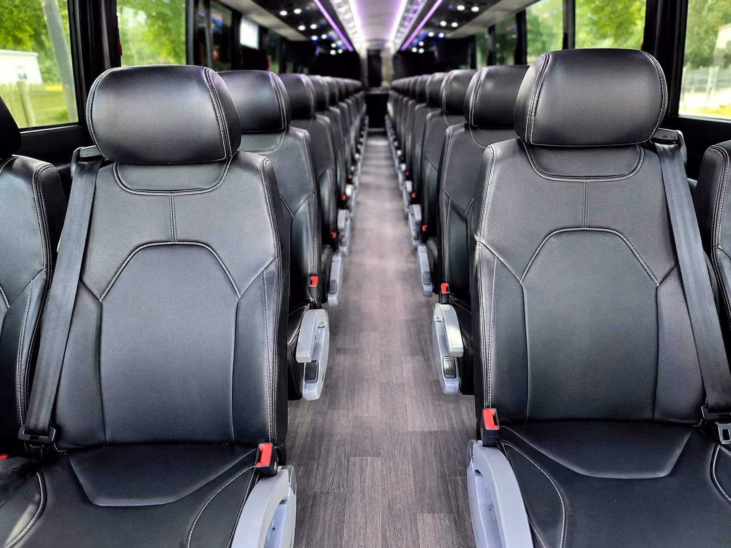 56 passenger charter bus interior
