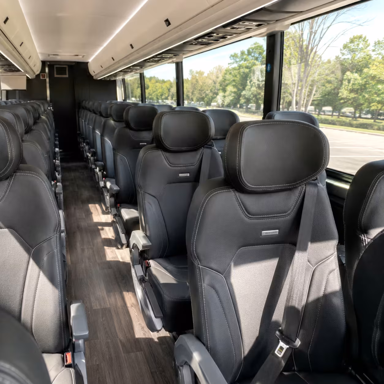 long distance santa cruz charter buses to shoreline and sap center